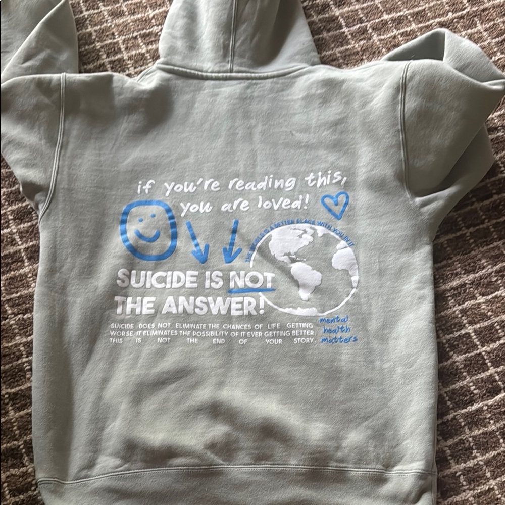 Sage green hoodie / happiness project